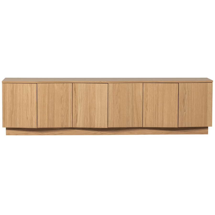 ZUMA TV MEUBEL 200 CM EIKEN FINEER TRANSPARANT [fsc]
