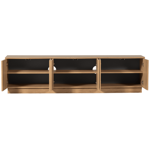ZUMA TV MEUBEL 200 CM EIKEN FINEER TRANSPARANT [fsc]