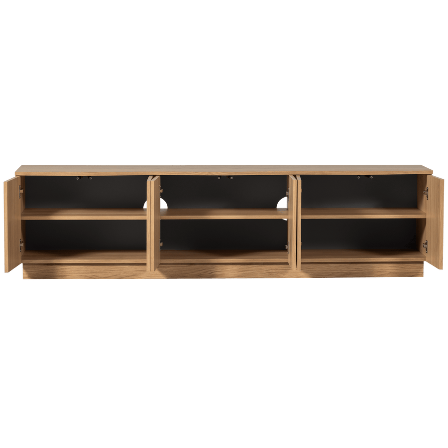 ZUMA TV MEUBEL 200 CM EIKEN FINEER TRANSPARANT [fsc]