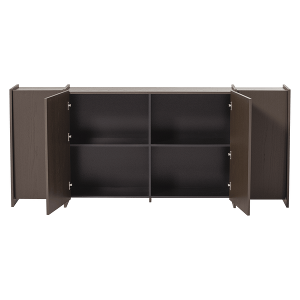 BROCK DRESSOIR 200 CM ESSEN FINEER MIDDENBRUIN [fsc]