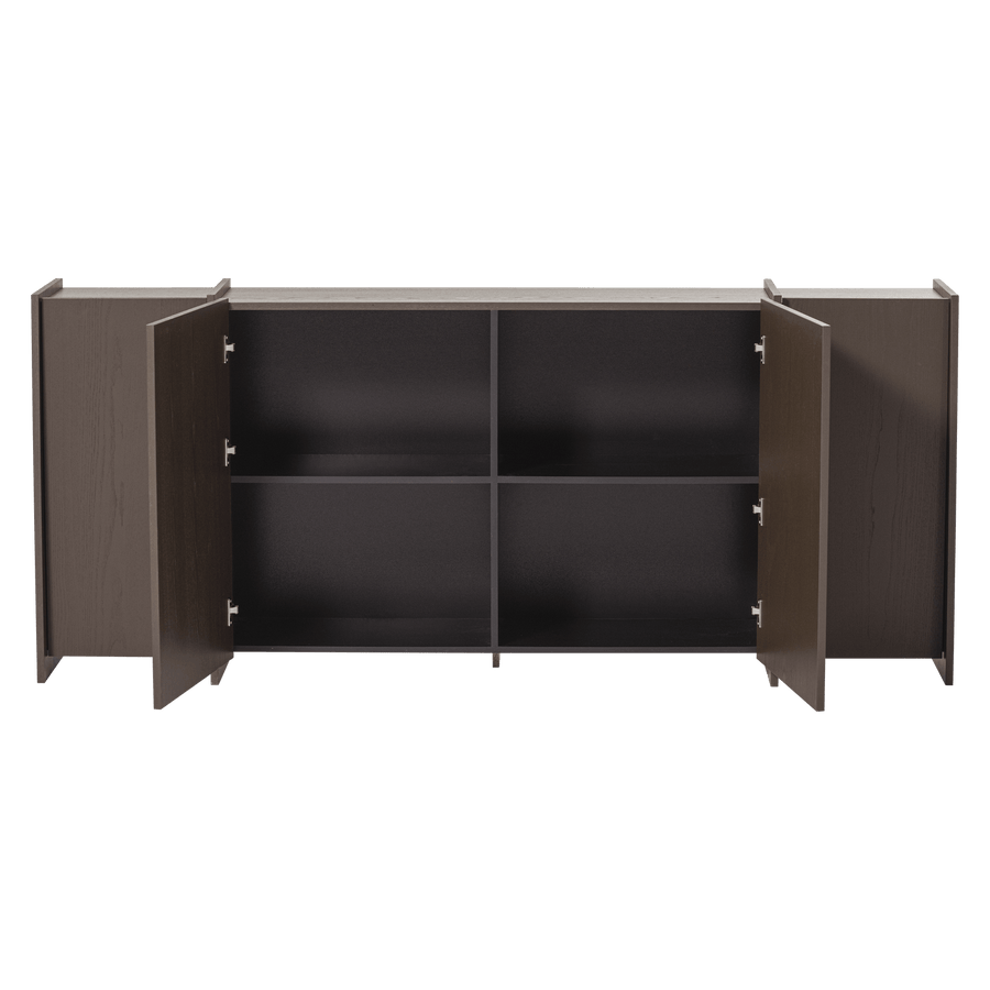 BROCK DRESSOIR 200 CM ESSEN FINEER MIDDENBRUIN [fsc]