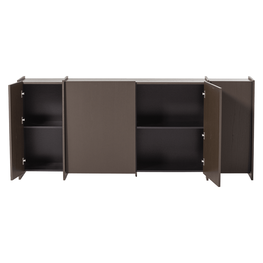 BROCK DRESSOIR 200 CM ESSEN FINEER MIDDENBRUIN [fsc]