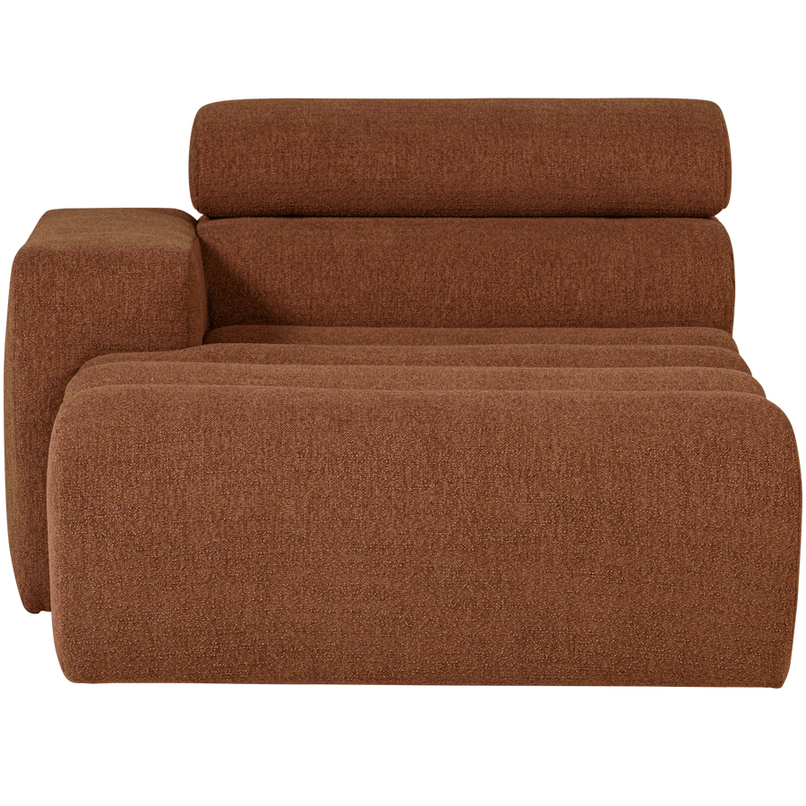 NOVI CHAISE LONGUE ELEMENT ARM LINKS BOUCLE TERRA