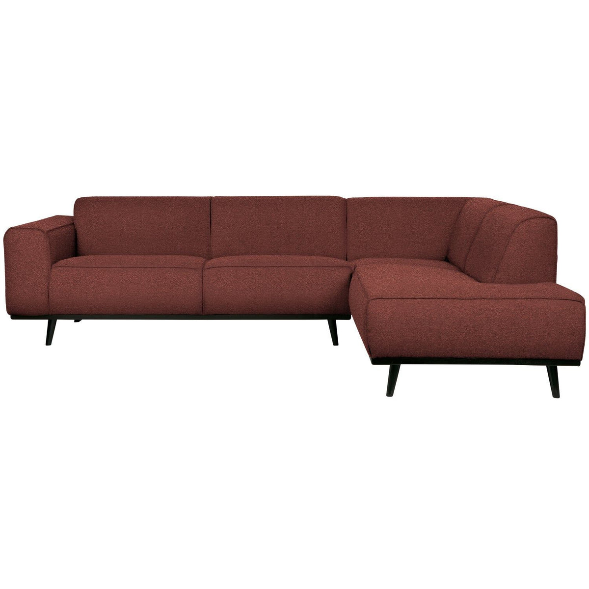 STATEMENT HOEKBANK RECHTS BOUCLE KASTANJEBRUIN