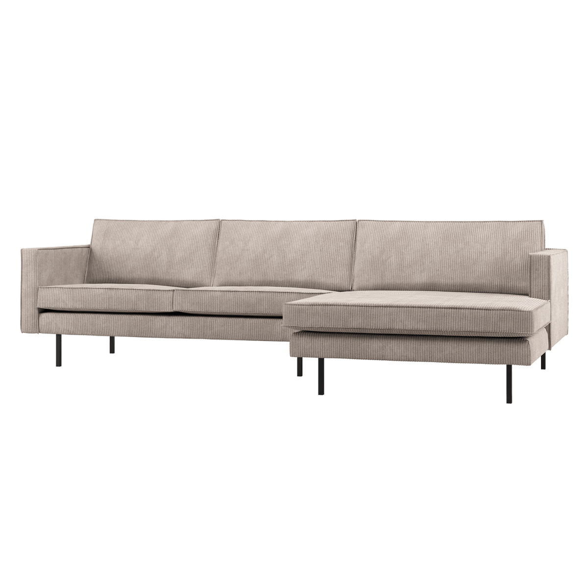 RODEO CHAISE LONGUE BANK RECHTS RIBSTOF DONKERZAND