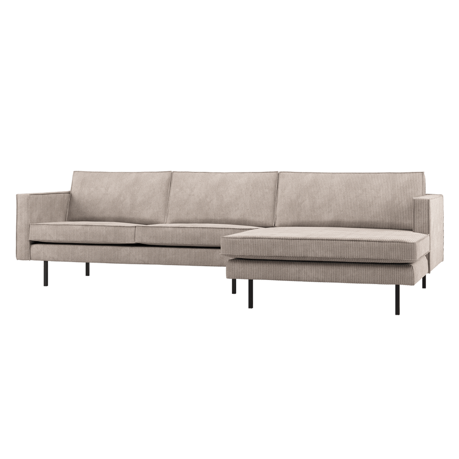 RODEO CHAISE LONGUE BANK RECHTS RIBSTOF DONKERZAND