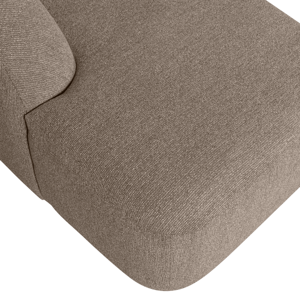 SLOPING U-VORM BANK LICHTBRUIN MELANGE