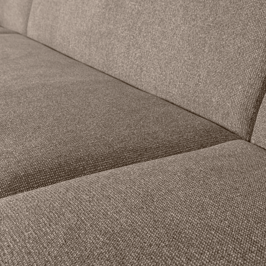 SLOPING U-VORM BANK LICHTBRUIN MELANGE