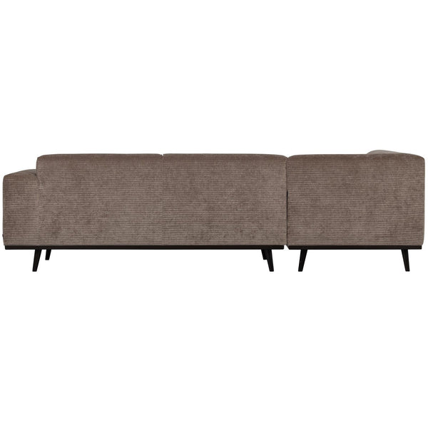STATEMENT HOEKBANK LINKS RIBSTOF TAUPE