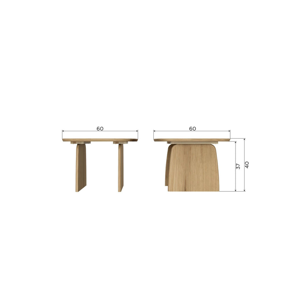 TABLO SALONTAFEL 60 CM EIKEN DAKARGRAU [fsc]
