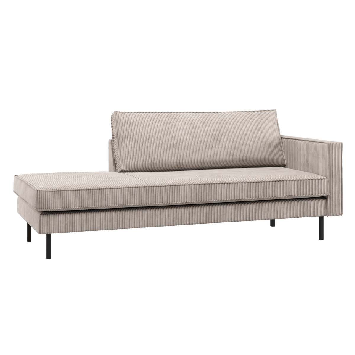 RODEO DAYBED RECHTS RIBSTOF ECRU