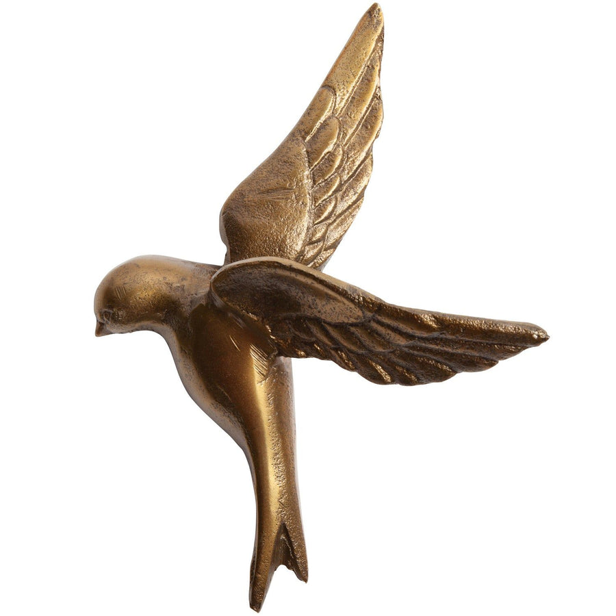 AVALER TOO VOGELS METAAL ANTIQUE BRASS - SET VAN 3