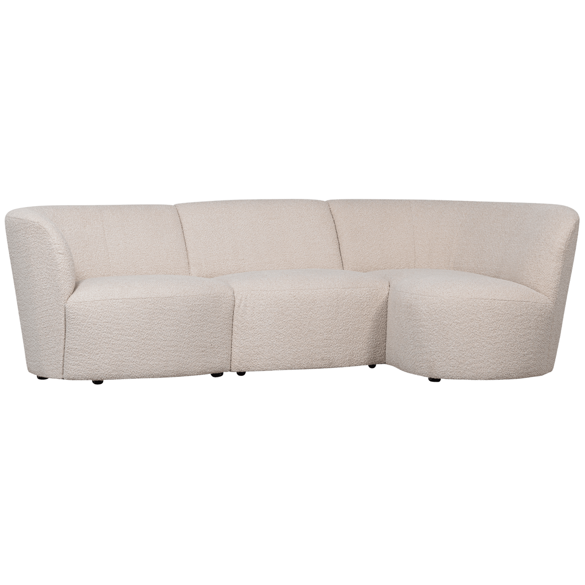 COCO 3-ZITS BANK RONDING RECHTS BOUCLE CREME