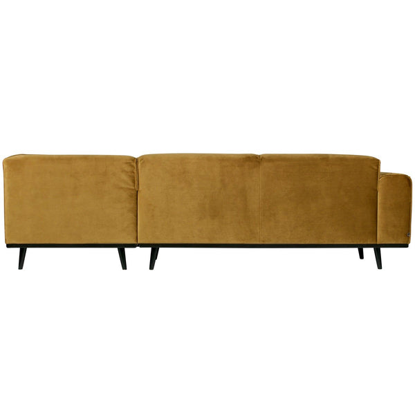 STATEMENT HOEKBANK RECHTS VELVET HONINGGEEL