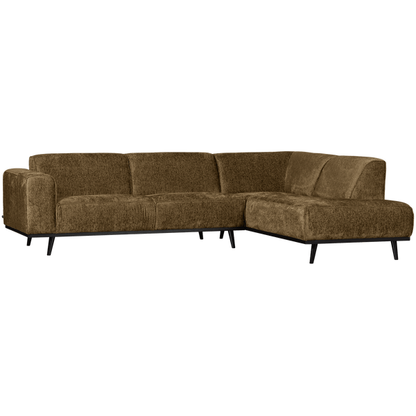 STATEMENT HOEKBANK RECHTS STRUCTURE VELVET BRASS
