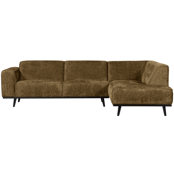 STATEMENT HOEKBANK RECHTS STRUCTURE VELVET BRASS