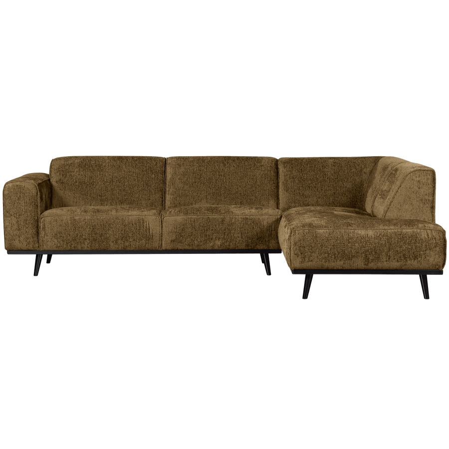 STATEMENT HOEKBANK RECHTS STRUCTURE VELVET BRASS