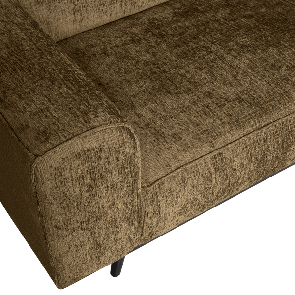 STATEMENT HOEKBANK RECHTS STRUCTURE VELVET BRASS