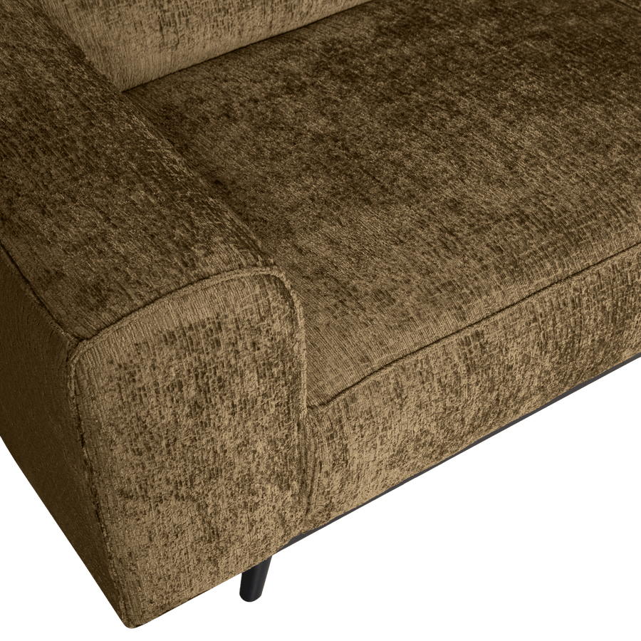 STATEMENT HOEKBANK RECHTS STRUCTURE VELVET BRASS