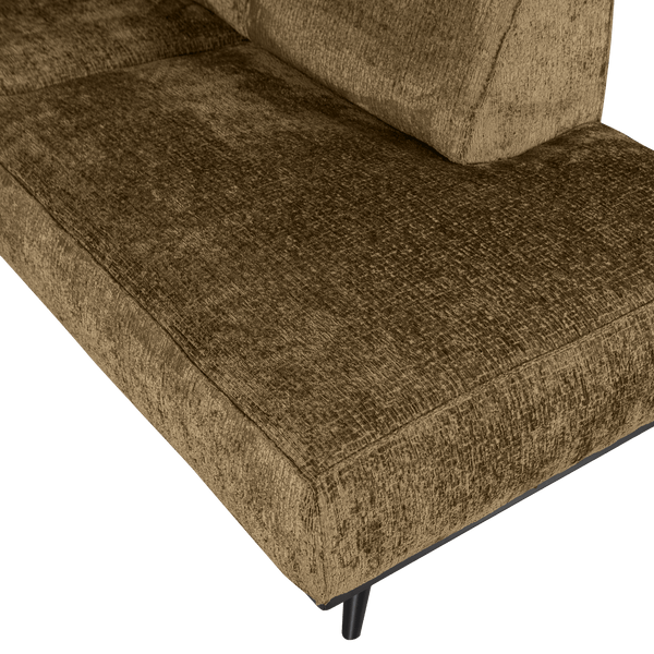 STATEMENT HOEKBANK RECHTS STRUCTURE VELVET BRASS