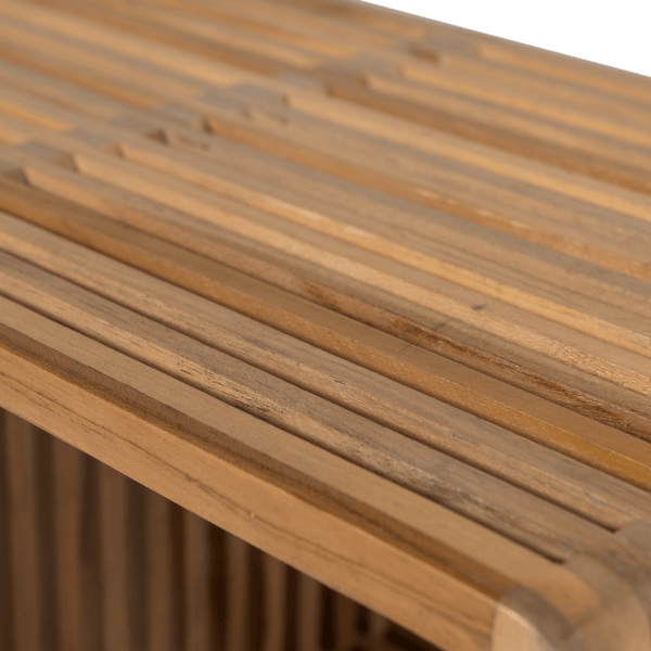 JASMIJN BIJZETTAFEL RECYCLED TEAK NATUREL - SET VAN 2