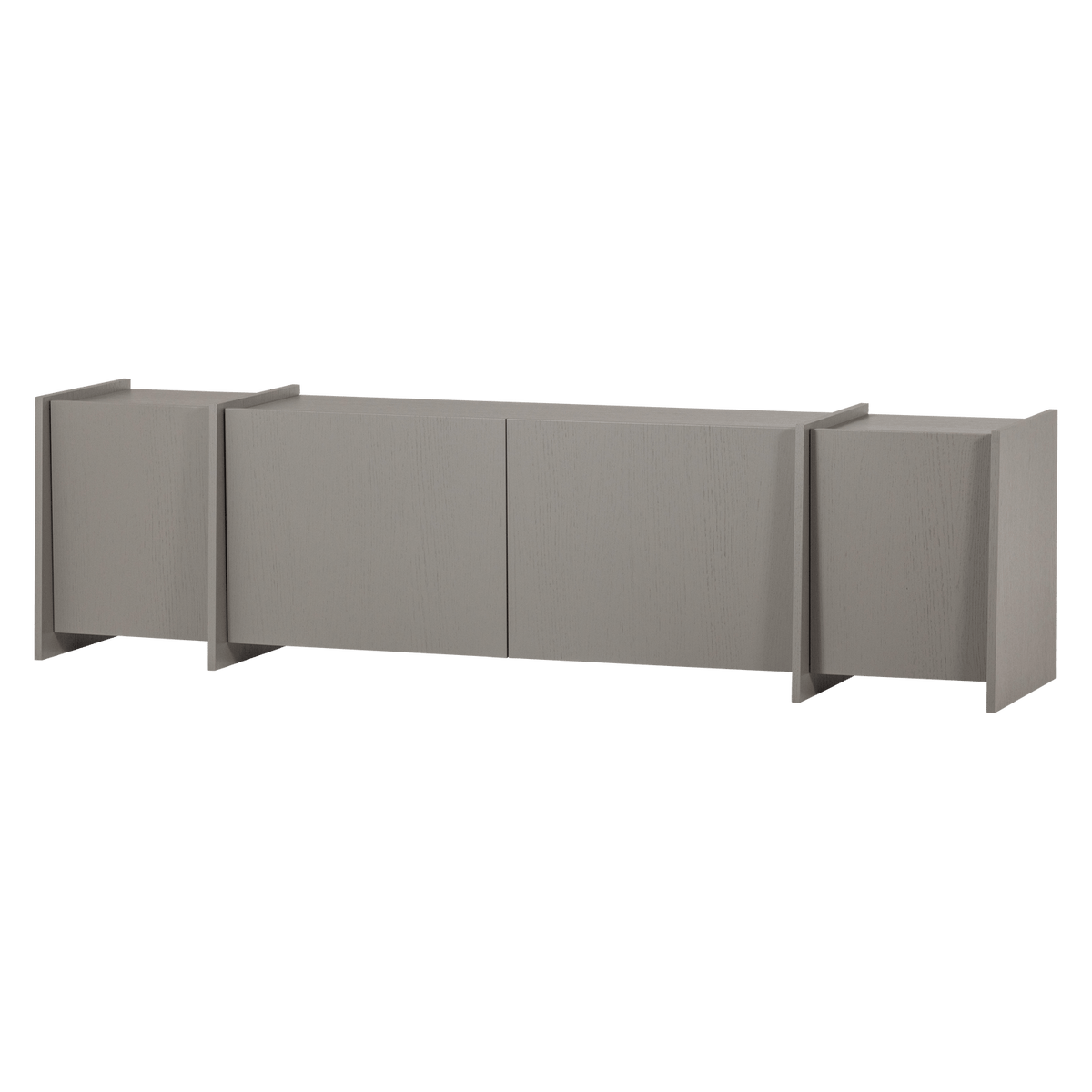 BROCK TV MEUBEL 200 CM ESSEN FINEER WARMGRIJS [fsc]