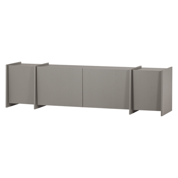 BROCK TV MEUBEL 200 CM ESSEN FINEER WARMGRIJS [fsc]