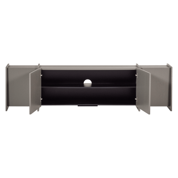 BROCK TV MEUBEL 200 CM ESSEN FINEER WARMGRIJS [fsc]