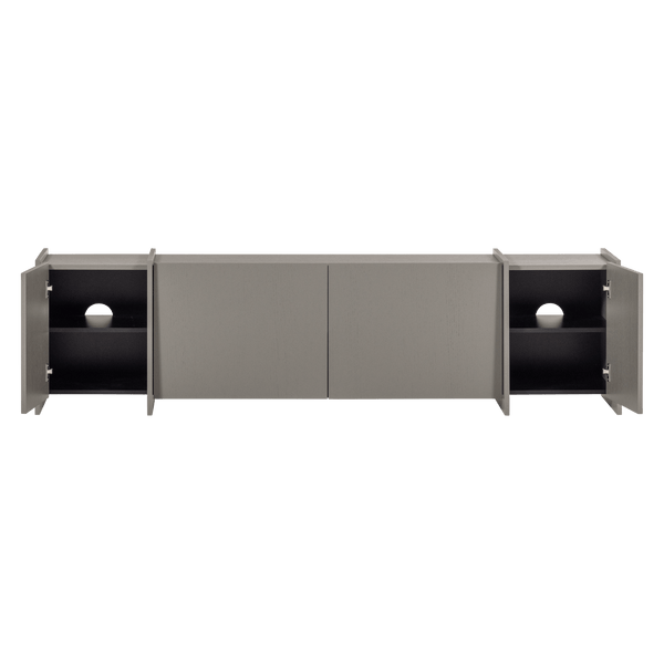 BROCK TV MEUBEL 200 CM ESSEN FINEER WARMGRIJS [fsc]
