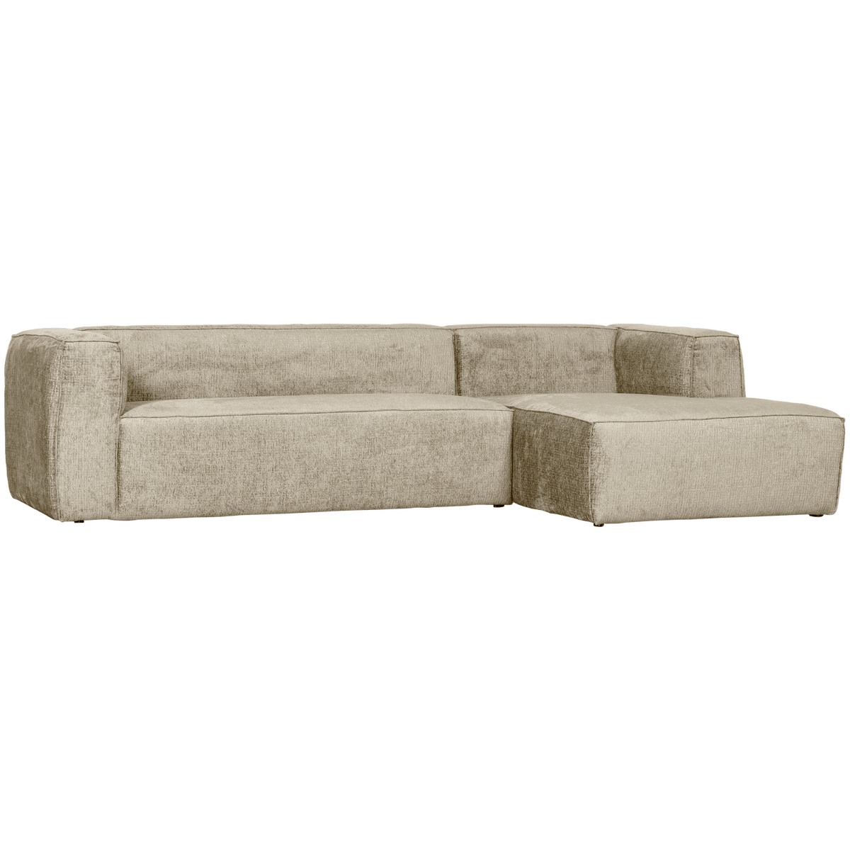 BEAN HOEKBANK RECHTS STRUCTURE VELVET BUTTERMILK