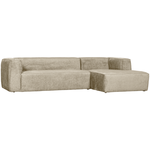 BEAN HOEKBANK RECHTS STRUCTURE VELVET BUTTERMILK