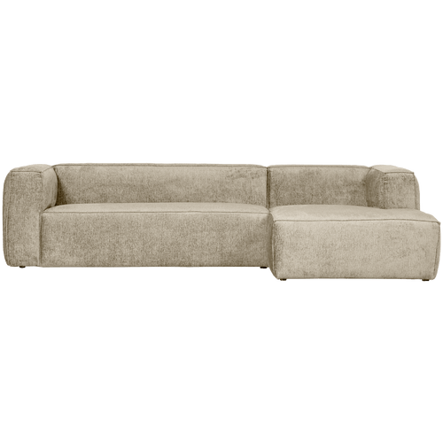 BEAN HOEKBANK RECHTS STRUCTURE VELVET BUTTERMILK