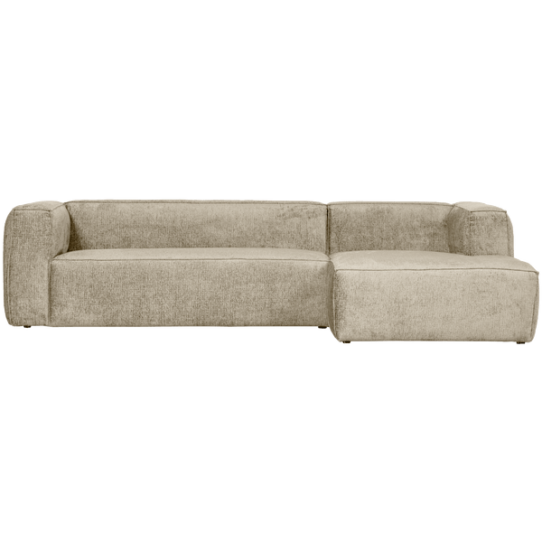 BEAN HOEKBANK RECHTS STRUCTURE VELVET BUTTERMILK