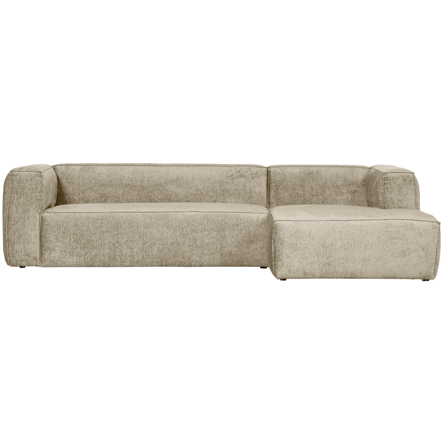 BEAN HOEKBANK RECHTS STRUCTURE VELVET BUTTERMILK