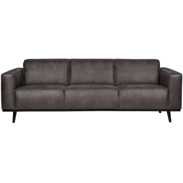 STATEMENT 3-ZITS BANK 230 CM ECOLEER DONKERGRIJS