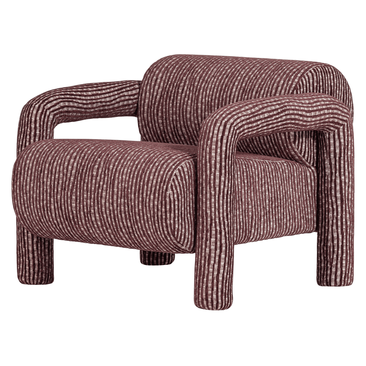 LENNY FAUTEUIL MET DESSIN BORDEAUXROOD