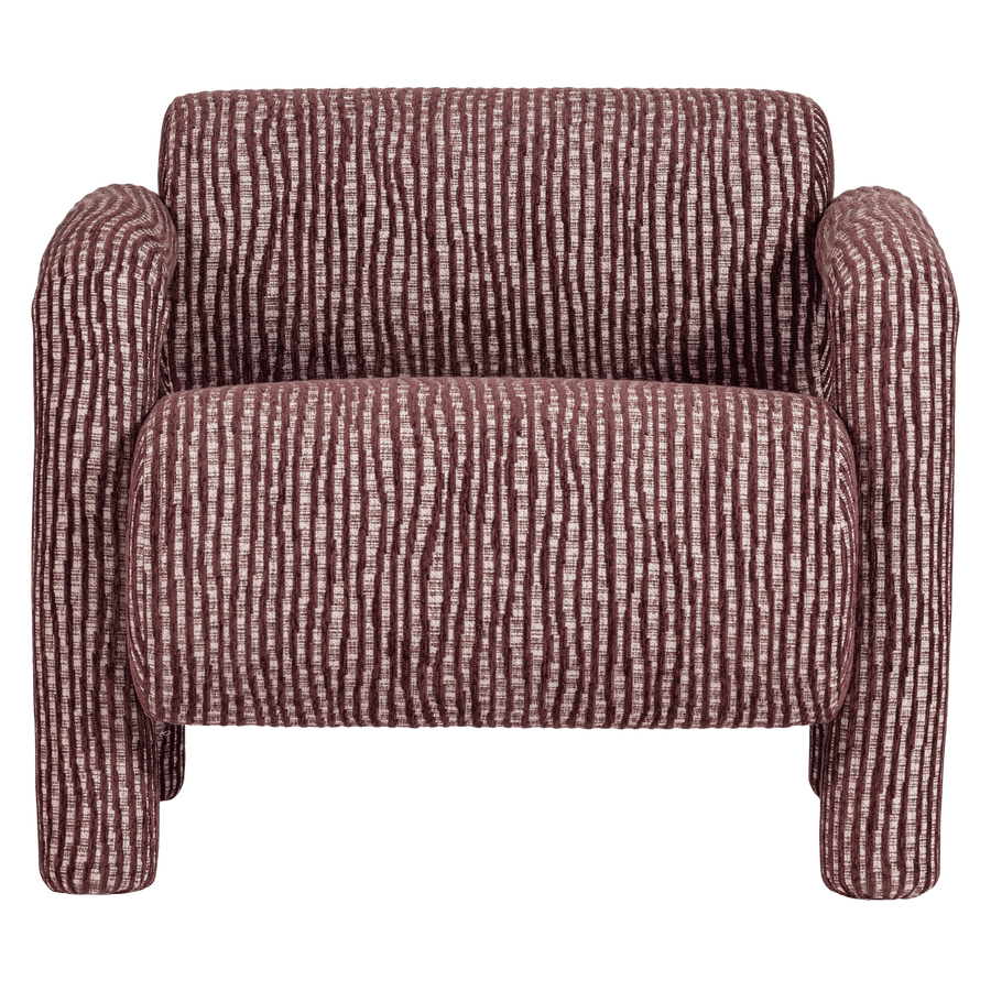 LENNY FAUTEUIL MET DESSIN BORDEAUXROOD