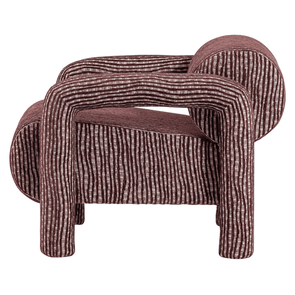 LENNY FAUTEUIL MET DESSIN BORDEAUXROOD
