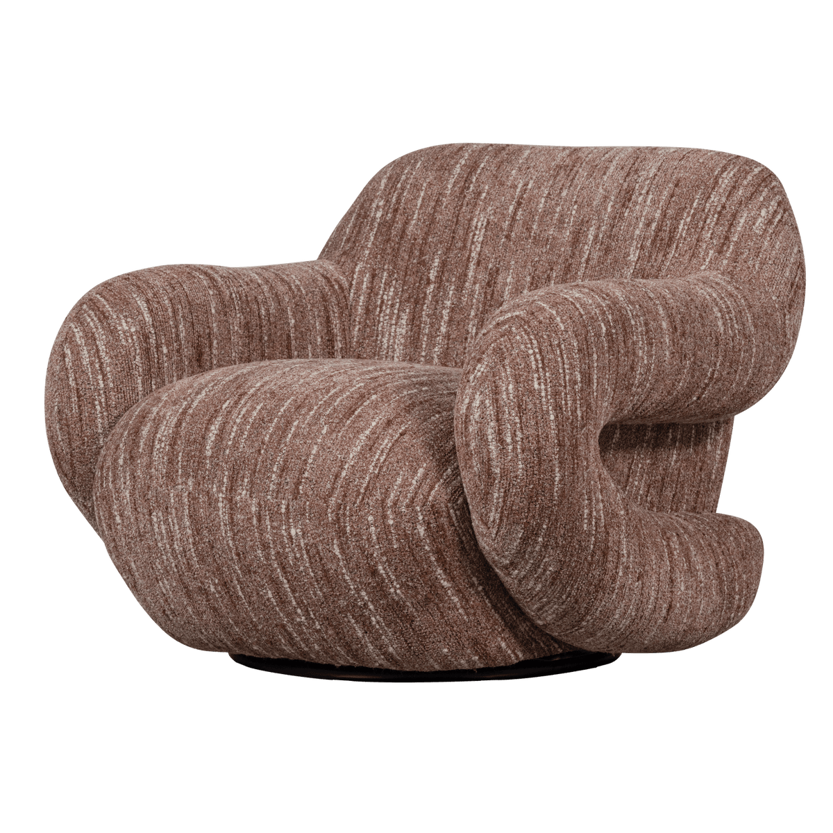 FOLKE FAUTEUIL CHENILLE OUDROZE MELANGE