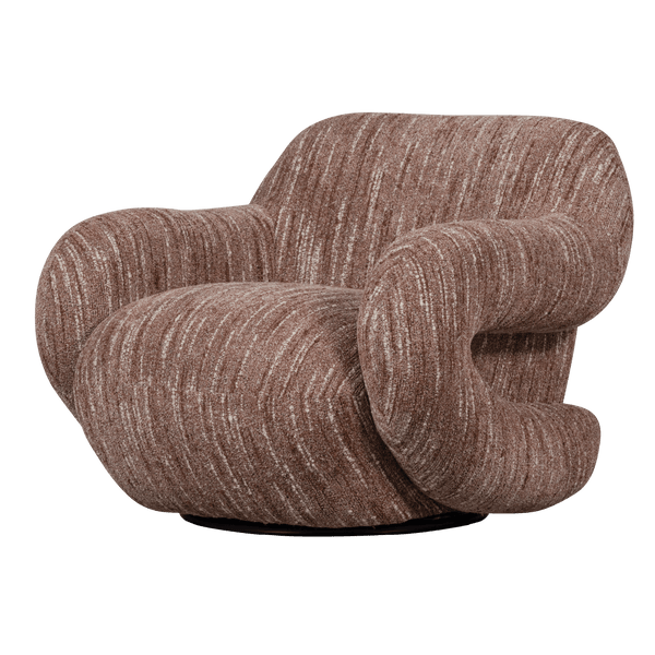 FOLKE FAUTEUIL CHENILLE OUDROZE MELANGE