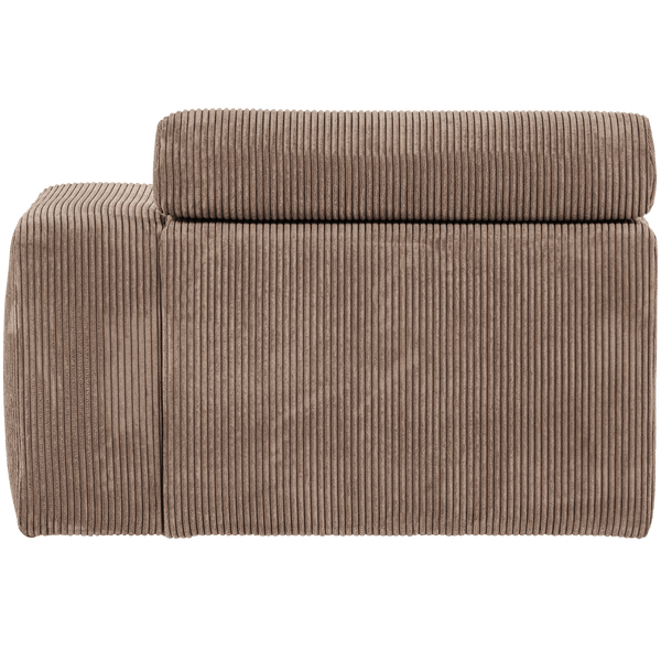 NOVI 1-ZITS ELEMENT ARM RECHTS RIBSTOF TAUPE