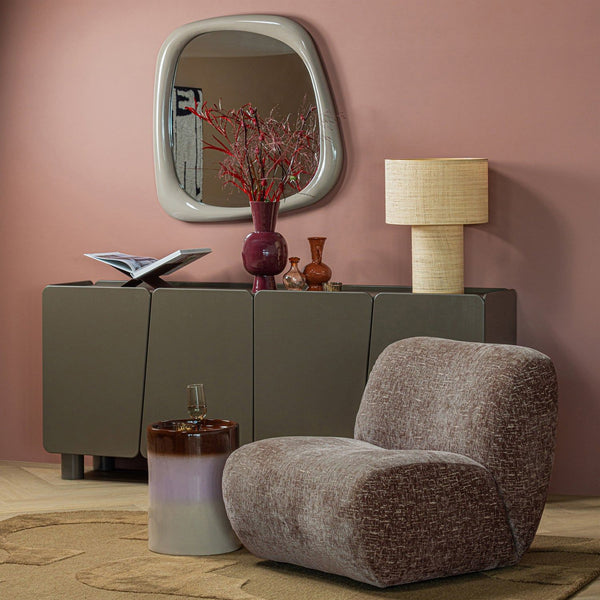 NOMU FAUTEUIL CRAQUELE VELVET LICHTBRUIN [fsc]