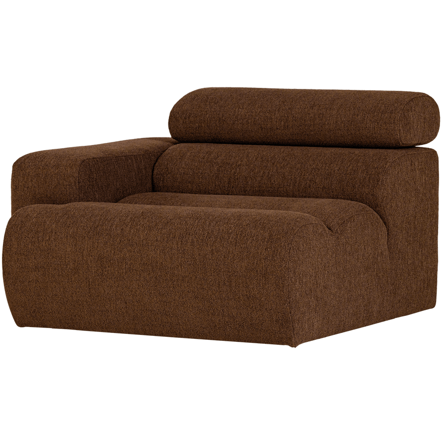 NOVI 1-ZITS ELEMENT ARM LINKS BOUCLE MOKKABRUIN