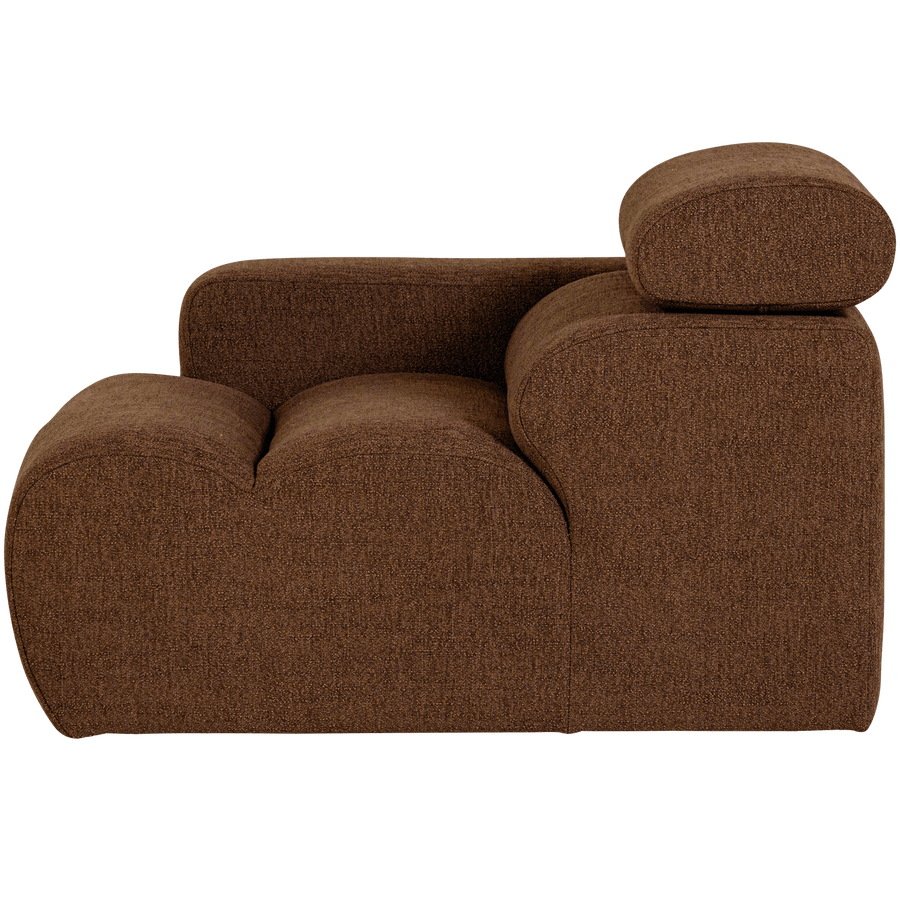 NOVI 1-ZITS ELEMENT ARM LINKS BOUCLE MOKKABRUIN