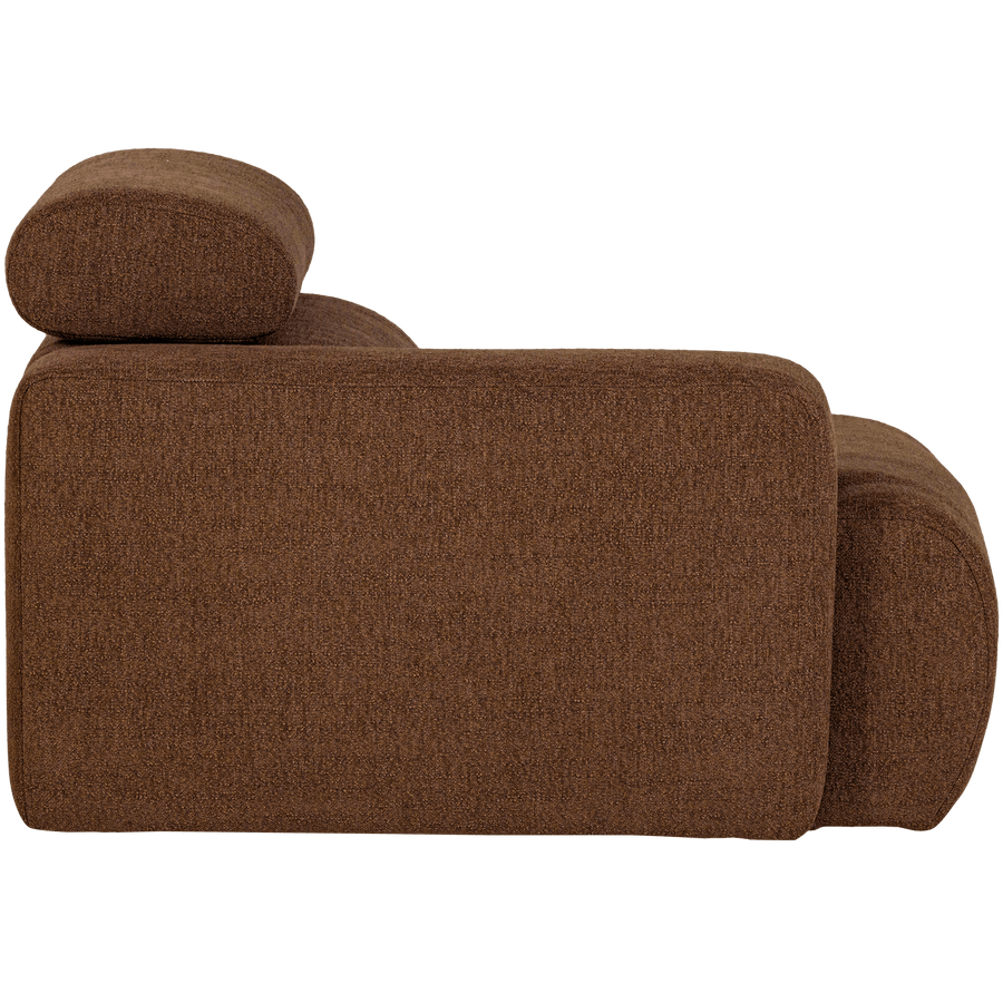 NOVI 1-ZITS ELEMENT ARM LINKS BOUCLE MOKKABRUIN