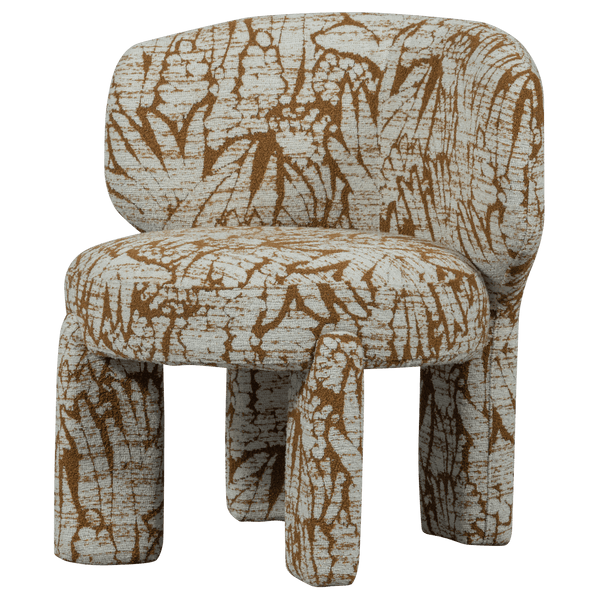 UPKE FAUTEUIL MET DESSIN NATUREL/BRUIN