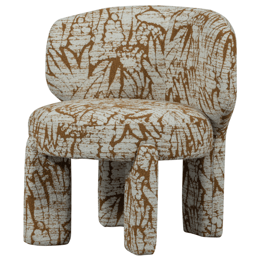 UPKE FAUTEUIL MET DESSIN NATUREL/BRUIN