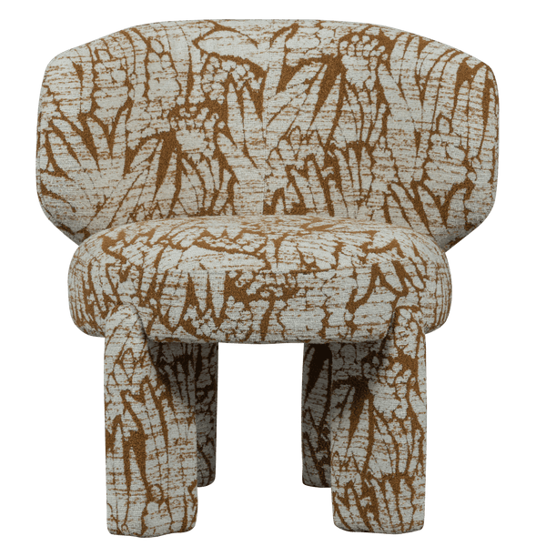 UPKE FAUTEUIL MET DESSIN NATUREL/BRUIN