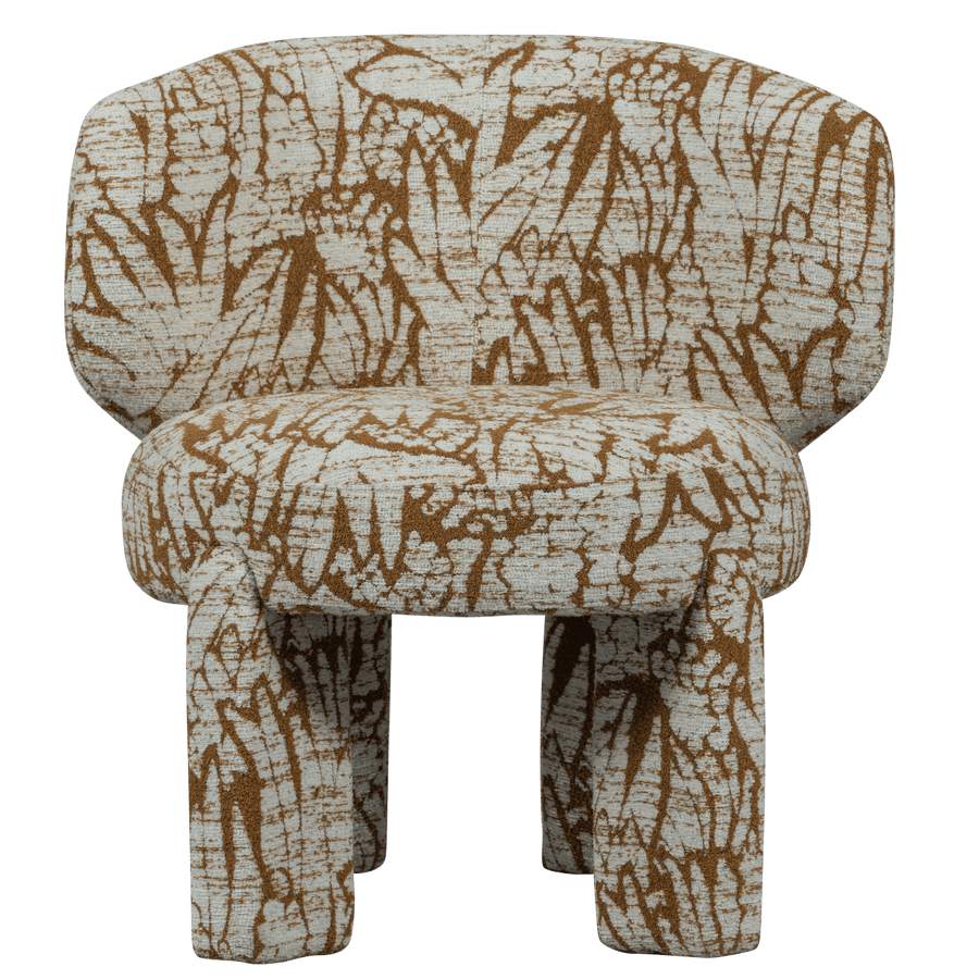 UPKE FAUTEUIL MET DESSIN NATUREL/BRUIN