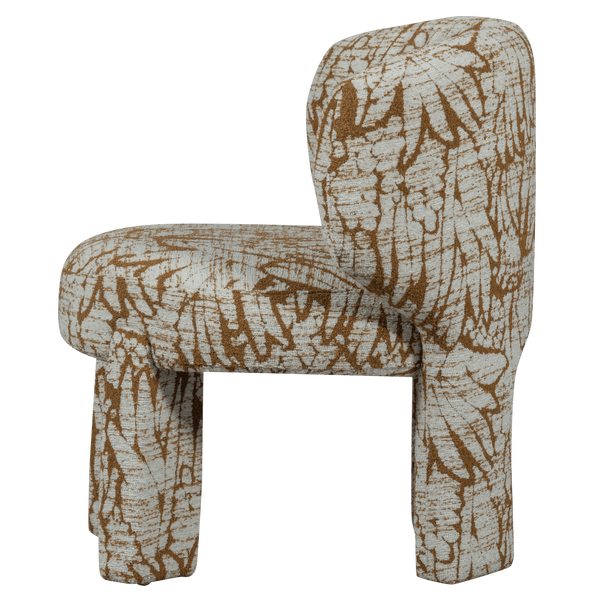 UPKE FAUTEUIL MET DESSIN NATUREL/BRUIN